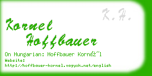 kornel hoffbauer business card